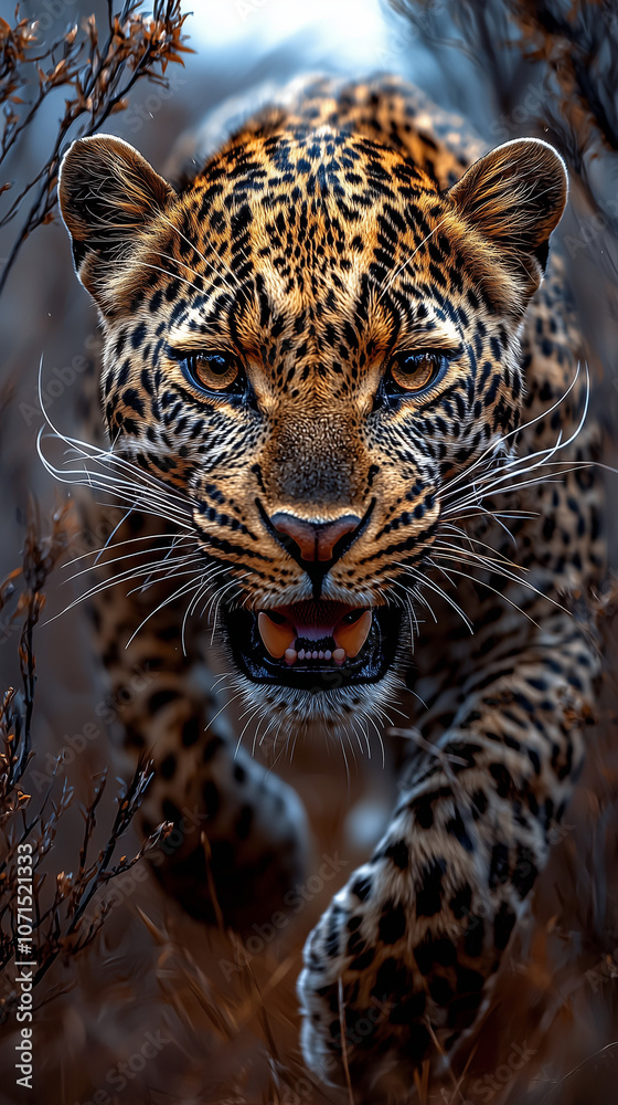 Obraz premium close up portrait of a leopard