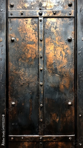 Rustic Metal Door with Distressed Copper Finish