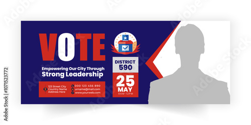 Political Election Social Media Post and Web Banner Design Template
