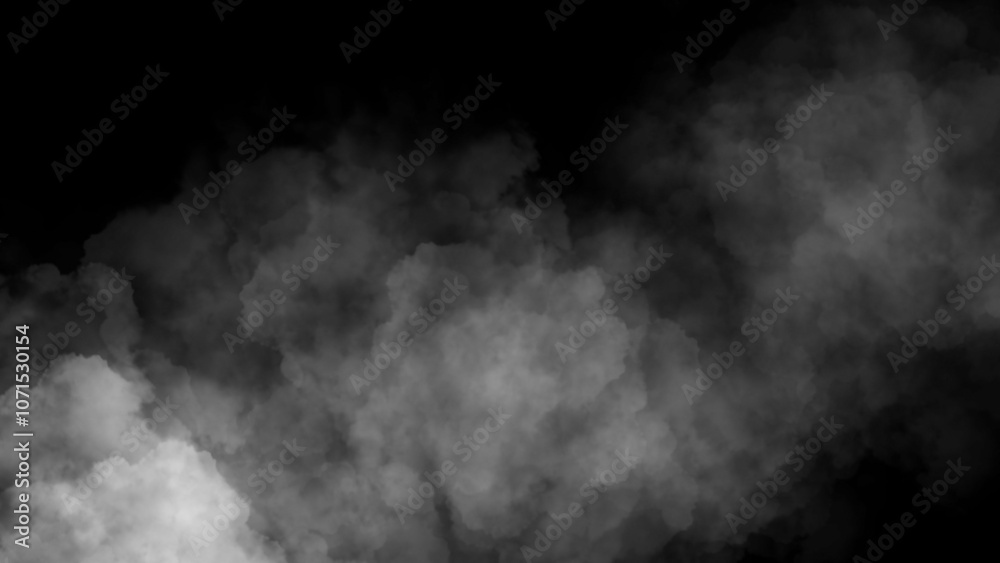 Fototapeta premium White smoke against black background.