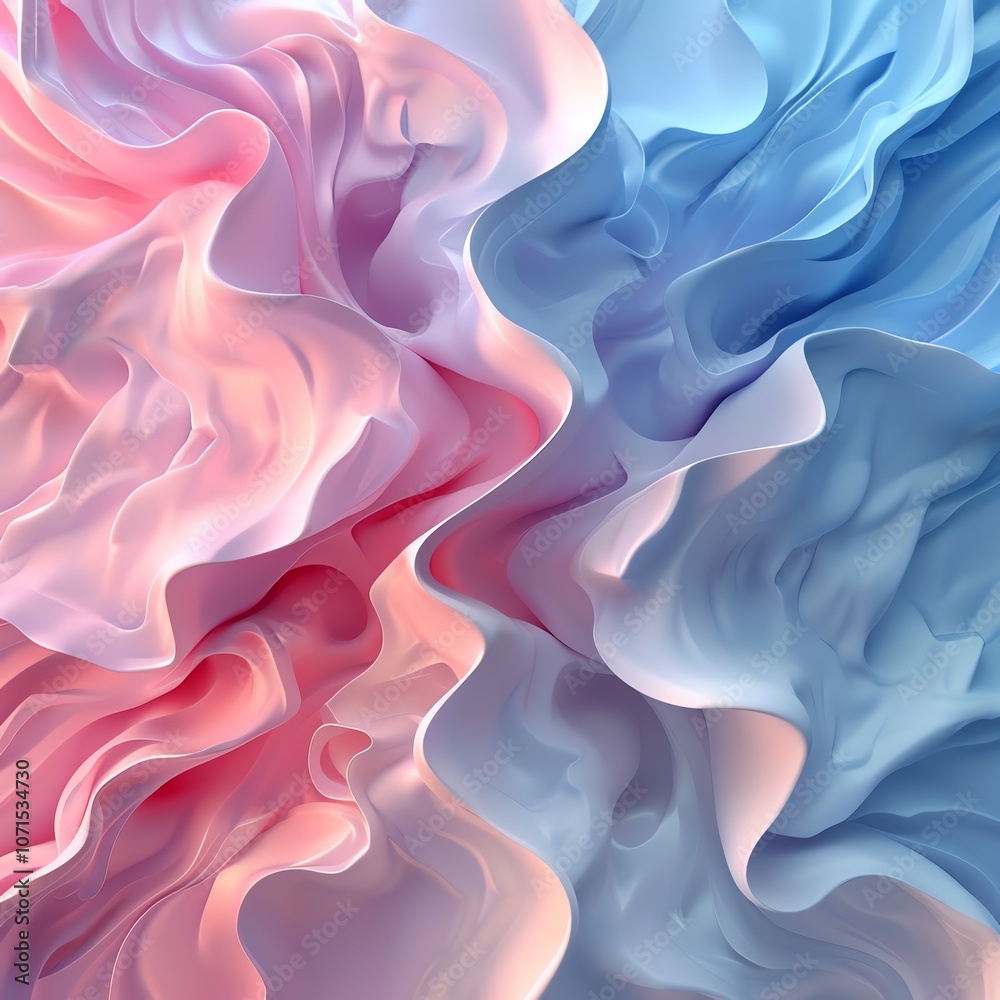 Obraz premium Abstract pink and blue swirling pattern.