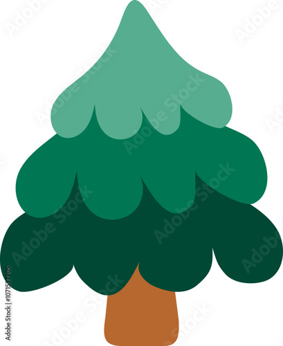 Christmas tree decoration illustration