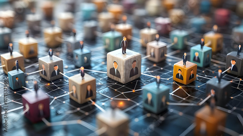 3D Illustration of a Networ...