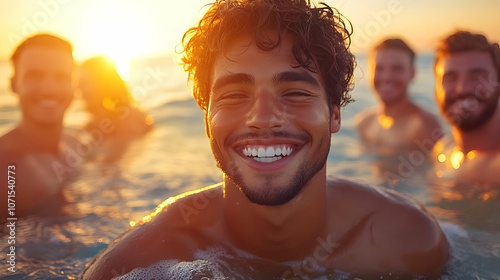 Smiling Man In The Water - ...