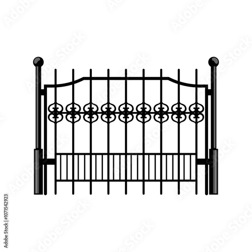 barrier park fence cartoon. enclosure gate, railing privacy, landscape wood barrier park fence sign. isolated symbol vector illustration