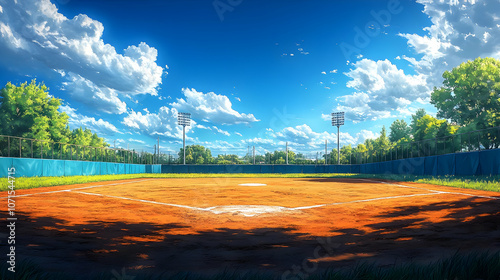 Baseball Field Illustration