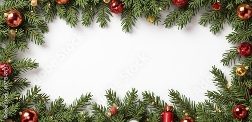 a christmas tree with red and gold ornaments on it