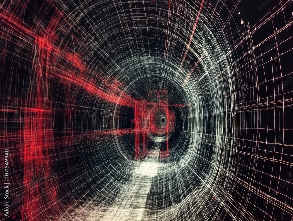 Fototapeta premium Abstract Tunnel of Data