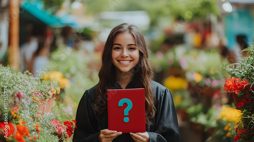 Smiling Graduate Holding a ...