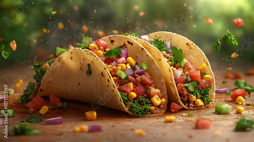 Delicious Tacos with Corn, ...