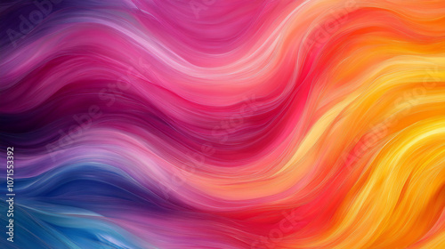 Wallpaper Mural Vibrany Gradient - A smooth blend of bright colors like magenta, cyan, and yellow, giving an energetic feel Torontodigital.ca