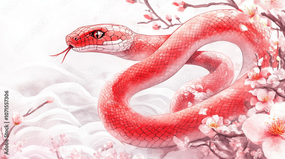 Obraz premium snake in the water