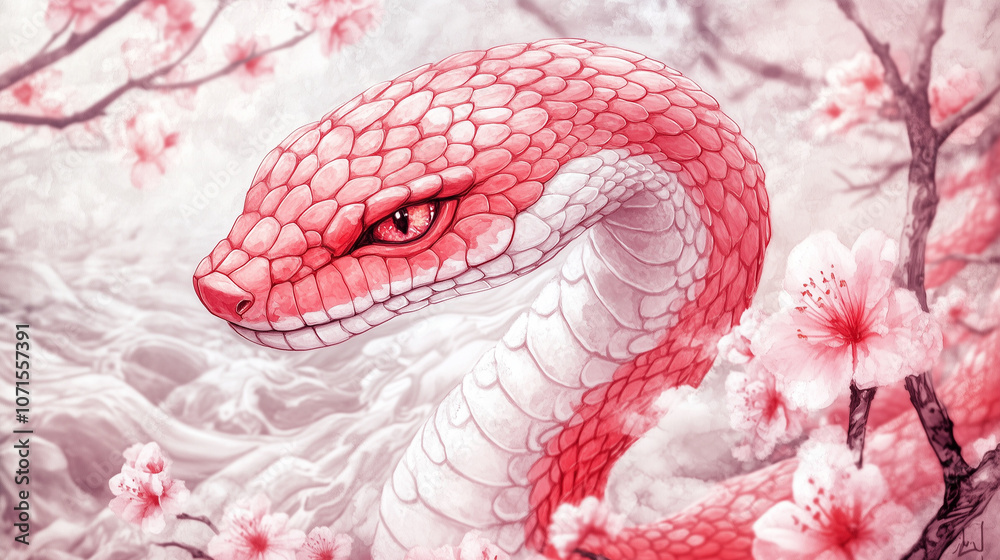 Obraz premium snake in the water