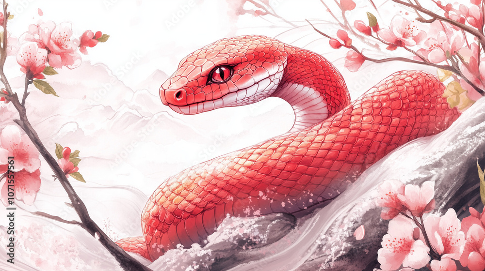 Obraz premium snake in the water