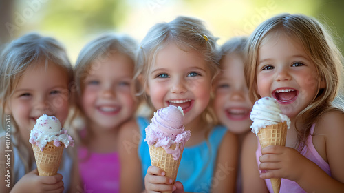 Happy Kids Eating Ice Cream...