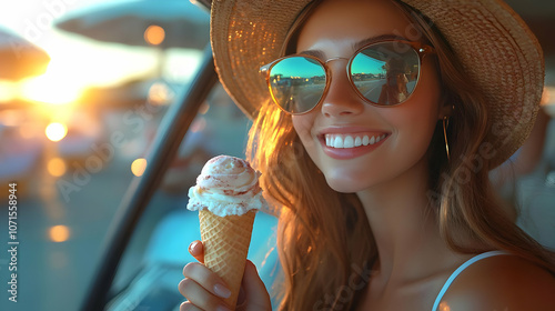 Happy Woman in Sunglasses E...