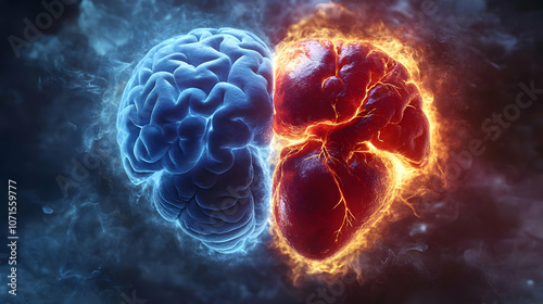 3D Illustration of Brain on...