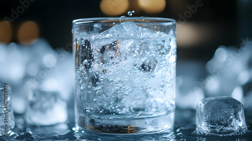 Closeup of Glass of Sparkli...
