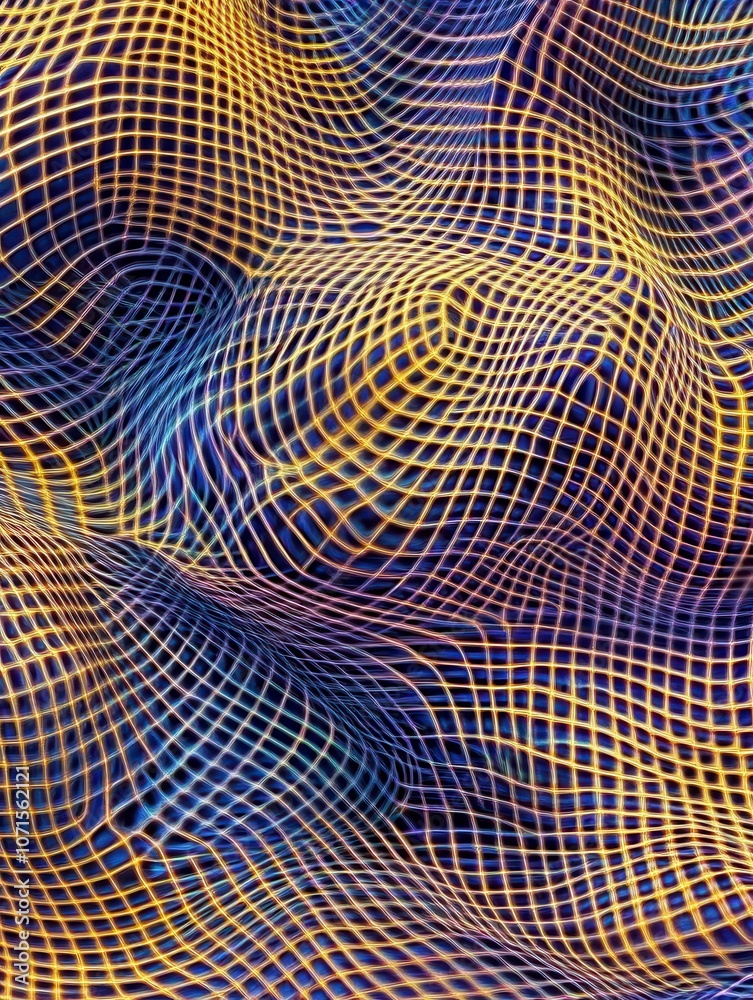 Fototapeta premium Abstract Grid Wave Design