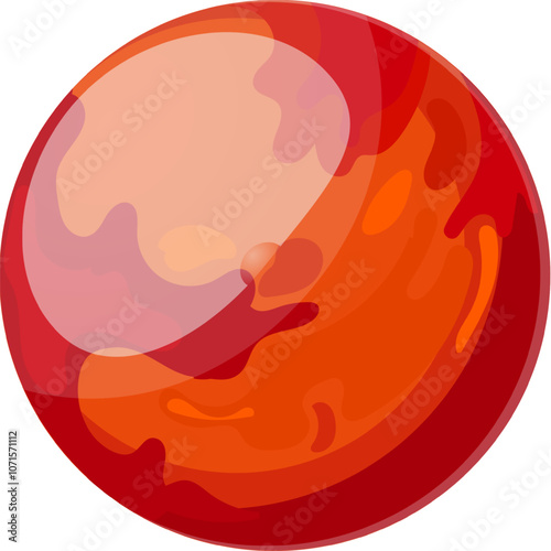 Mars, the fourth planet from the sun, rotates on its axis, showcasing its distinctive reddish surface and subtle atmospheric variations