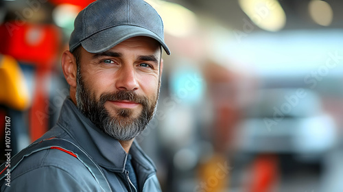 Man Wearing A Baseball Cap,...