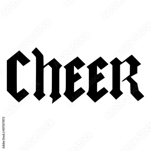 cheer black metal t shirt fashion sticker lifestyle music vector illustration template design