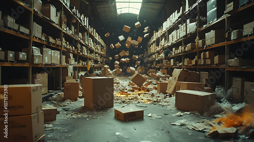 Warehouse Chaos - Boxes Fal...