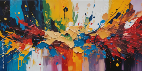 Art background, Splash pain...
