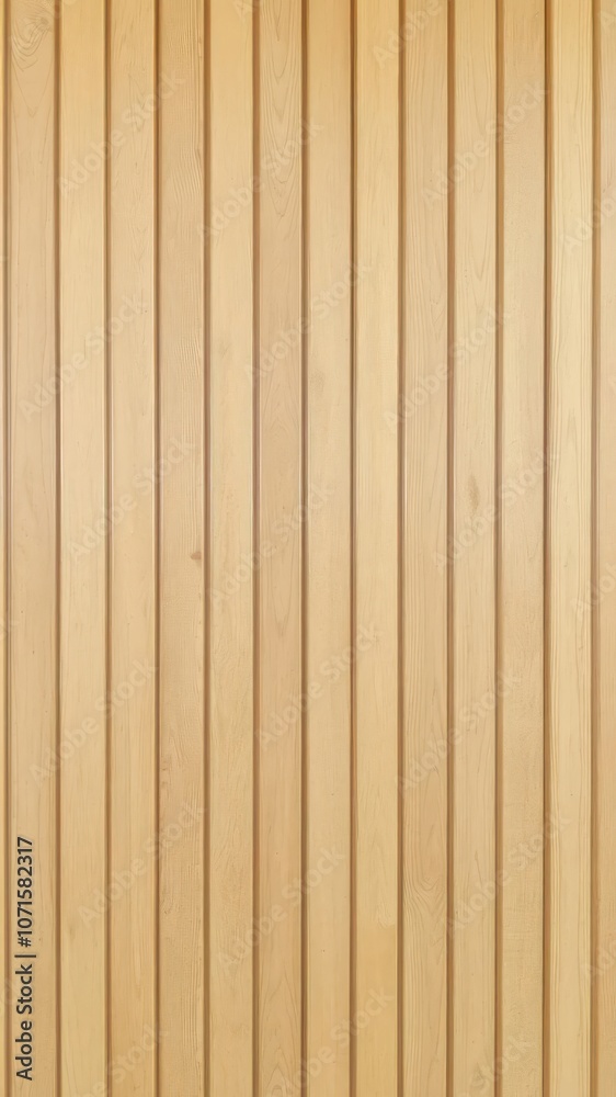 Naklejka premium Solid wooden battens wall pattern background with natural color finishing, background