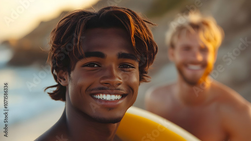 Smiling Man on the Beach Photo