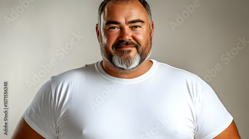 Smiling Man in White T-shir...
