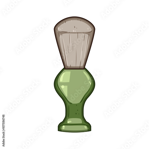 badger shaving brush cartoon. horsehair exfoliate, wetshave grooming, traditional soap badger shaving brush sign. isolated symbol vector illustration