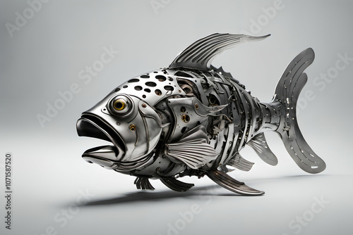 Mechanical metallic fish fi...