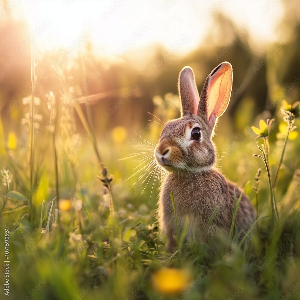 Fototapeta premium rabbit in the grass