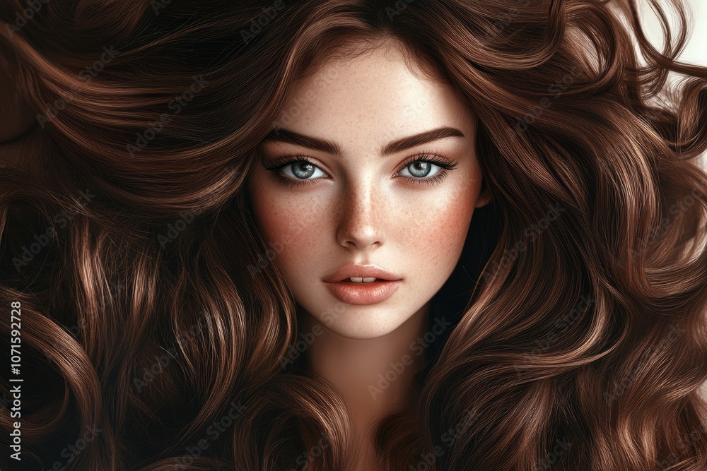 Fototapeta premium thick wavy hair