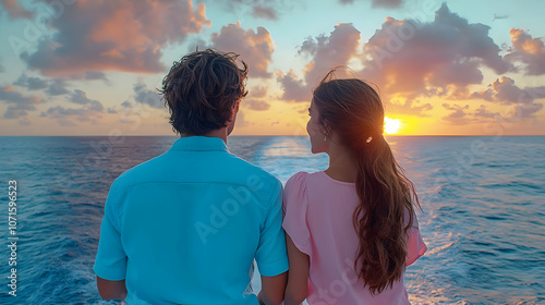 Couple Watching Sunset from...
