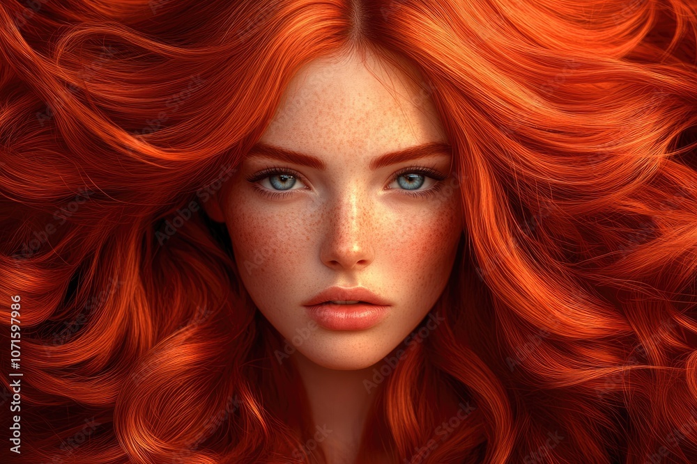 Fototapeta premium thick wavy hair