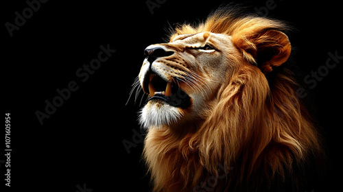 Closeup Portrait of Roaring...