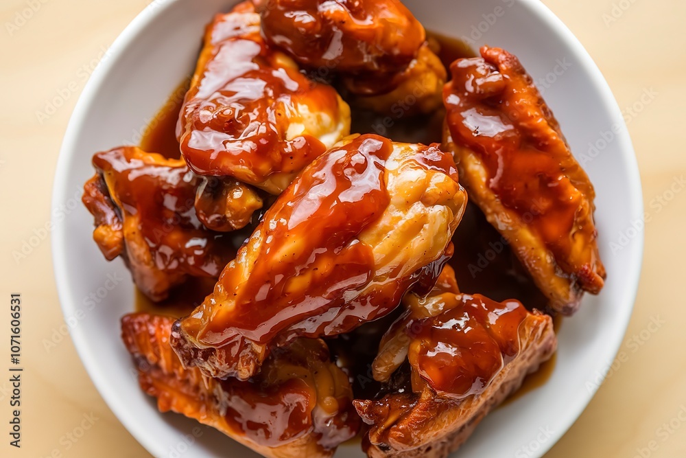 BBQ chicken wings in dip barbecue sauce BBQ chicken wings in dip barbecue sauce