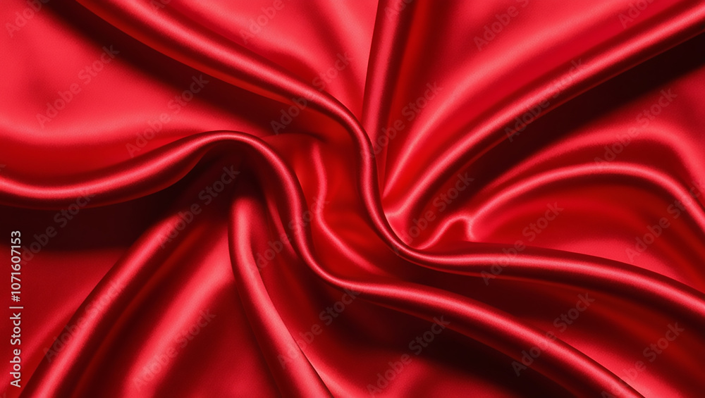 Obraz premium Red satin fabric background