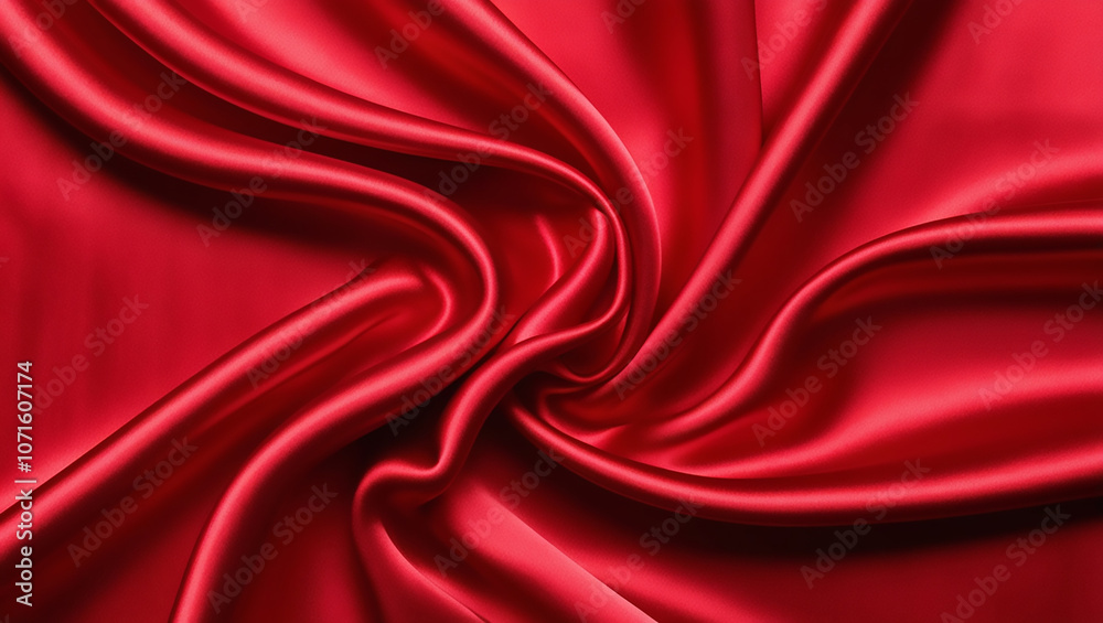 Obraz premium Red satin fabric background 