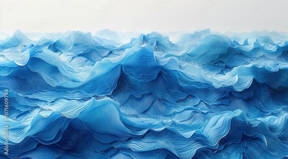 Obraz premium Tropical blue water waves surface background. 