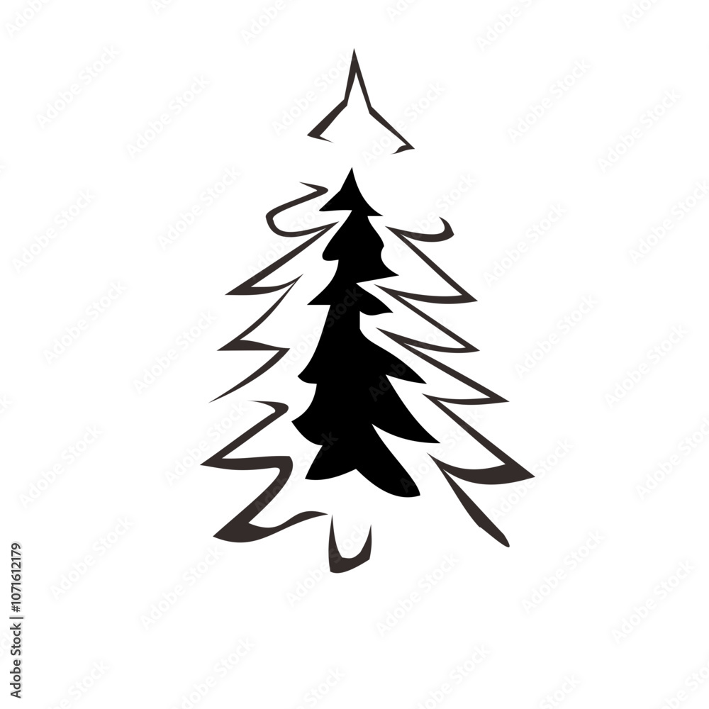 Fototapeta premium abstract christmas tree