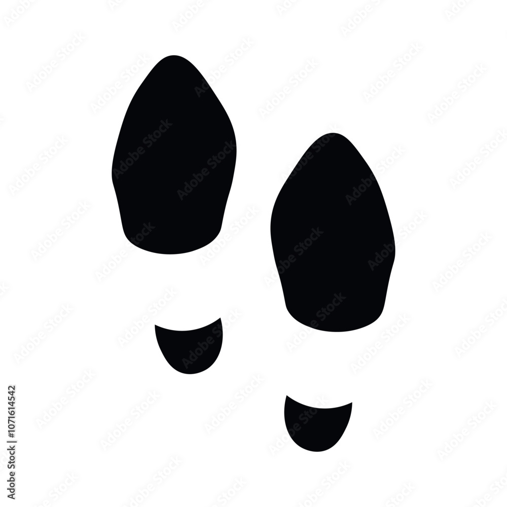 Fototapeta premium Vector Illustration Sign .Track. shoe vector trail . footprint . track background . black transparent sign .