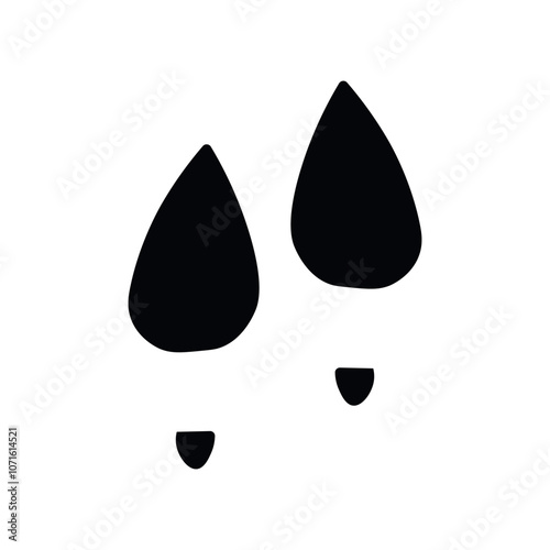 Vector Illustration Sign .Track.  shoe vector trail . footprint . track   background . black transparent sign .