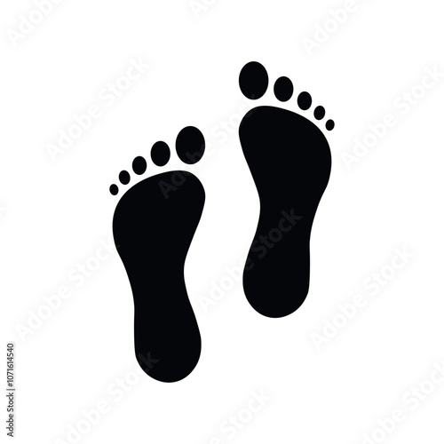 Vector Illustration Sign .Track.  shoe vector trail . footprint . track   background . black transparent sign .
