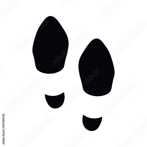 Vector Illustration Sign .Track.  shoe vector trail . footprint . track   background . black transparent sign .