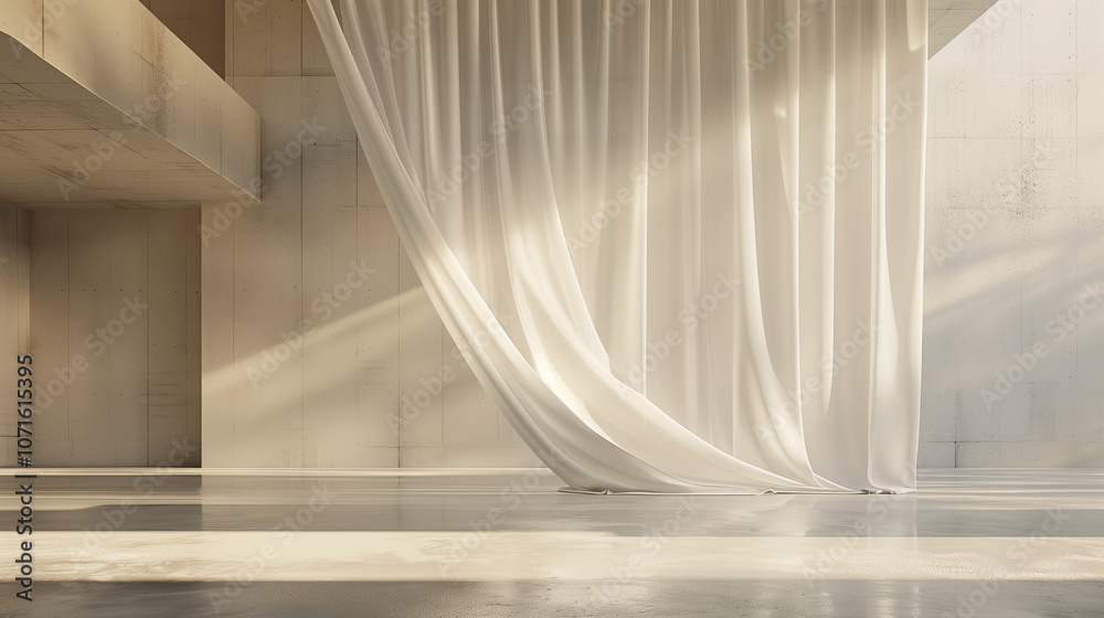 Obraz premium white curtains