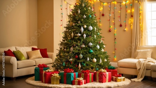christmas tree with gifts