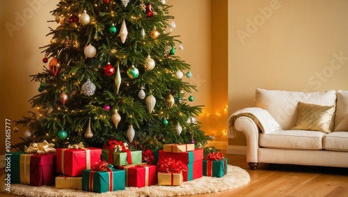 christmas tree and gifts